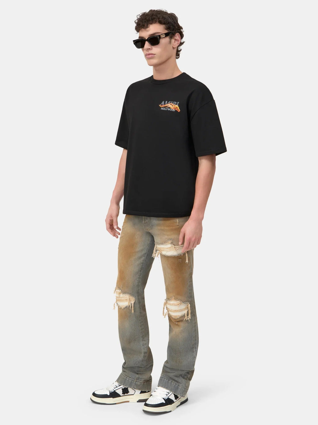 Amiri Tee Oversized Hollywood Horse Black