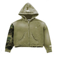 Roughplay Hoodie Green Camo Sleeve