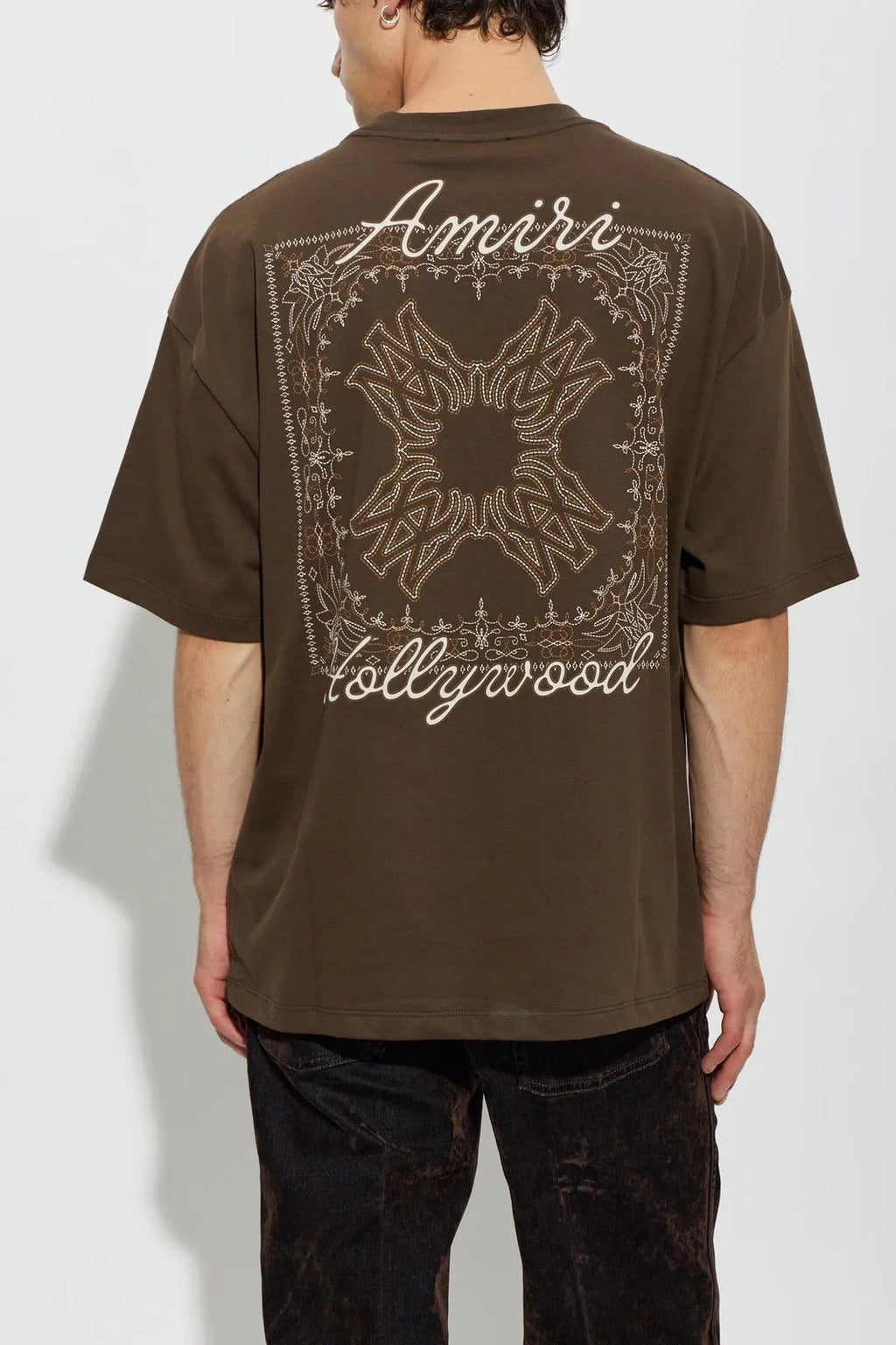 Amiri Tee MA Quad Bandana Brown