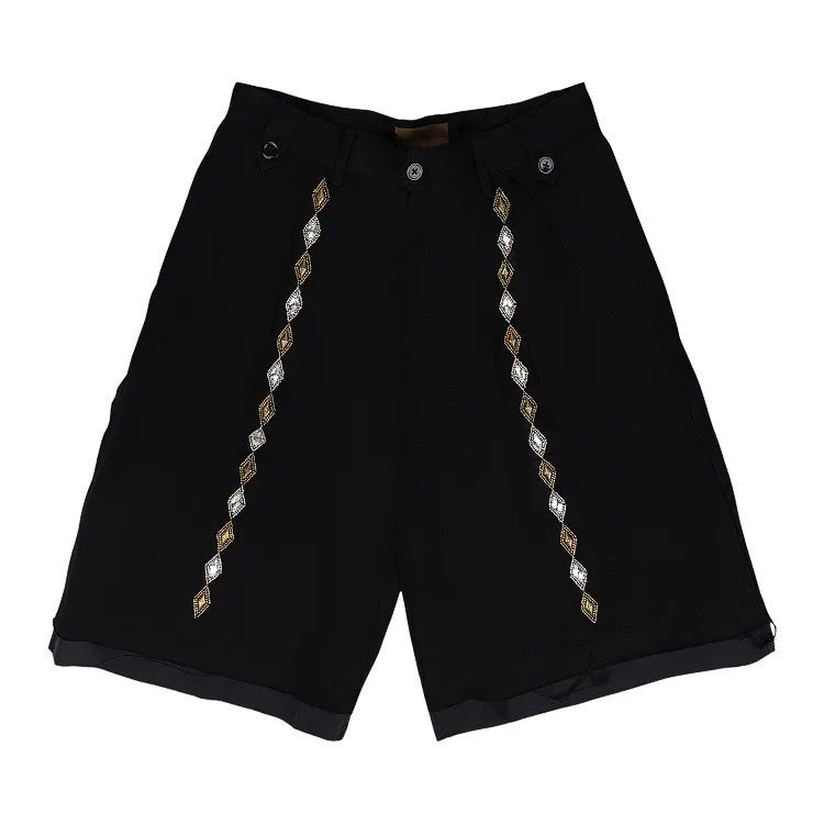 Birth of Royal Child Gemstone Bermuda Shorts Black
