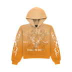 Visionary Club Hoodie Orange OVERSIZED ZIP UP