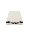 Casablanca Shorts Sport Faux Crochet White Brown