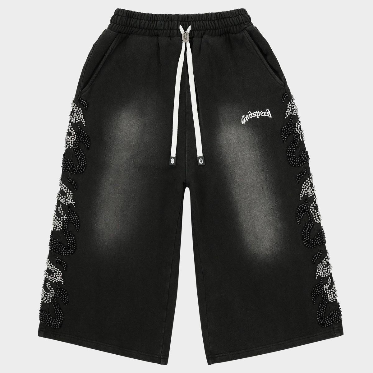 Godspeed Shorts Nior Studded 3QTR Black