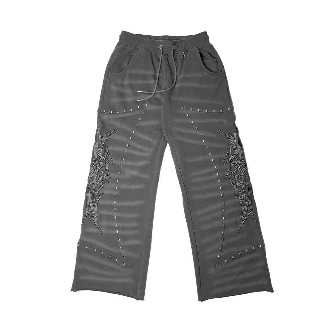 Visionary Club SWEATPANTS GREY "CRASH BURNERS" WIDE LEG