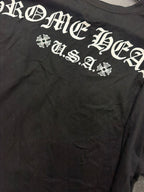 Chrome Heart Tee Scroll Logo Pocket Black Pre-owned