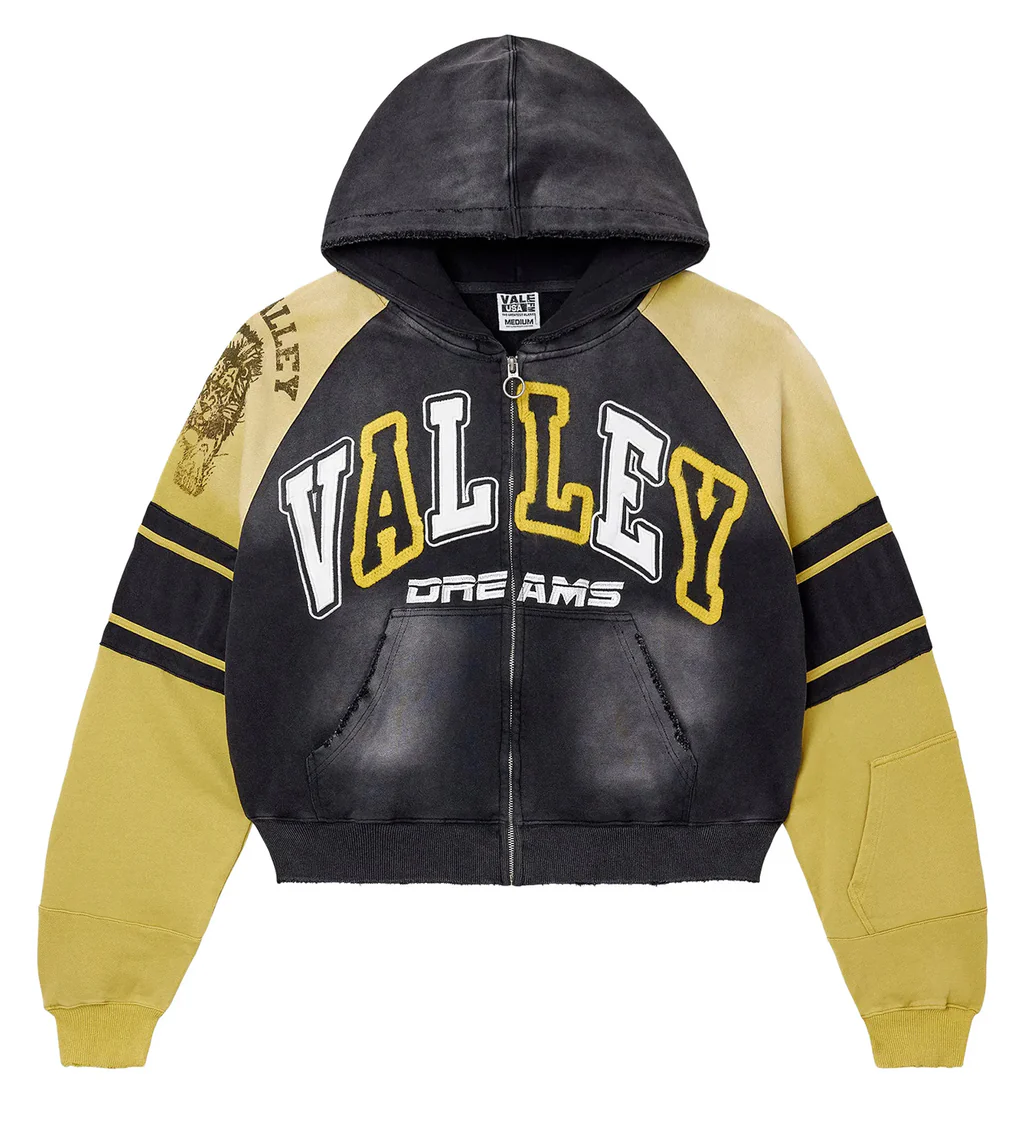 Vale Forever Hoodie Black Yellow Lethal Zip Up