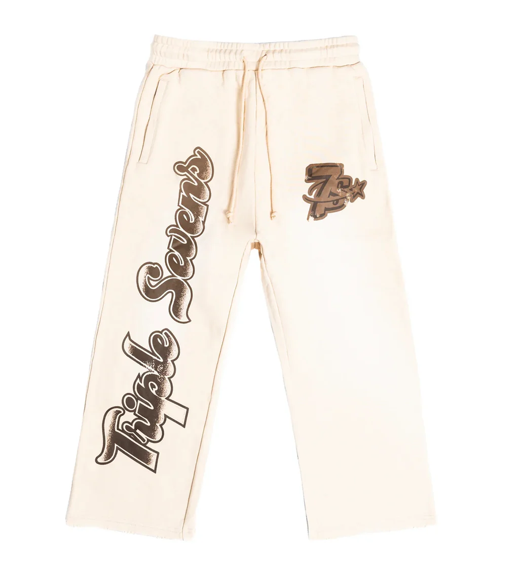 Triple Sevens Sweatpants Cream Brown All Star