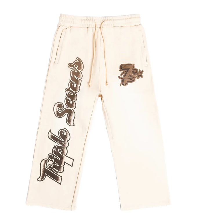 Triple Sevens Sweatpants Cream Brown All Star