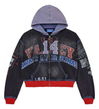 Vale Forever Hoodie Black Red Big 14 Zip Up