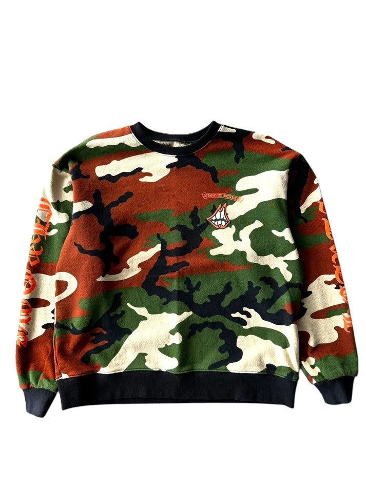 Chrome Hearts Crewneck Matty Boy Caution Camo Preowned