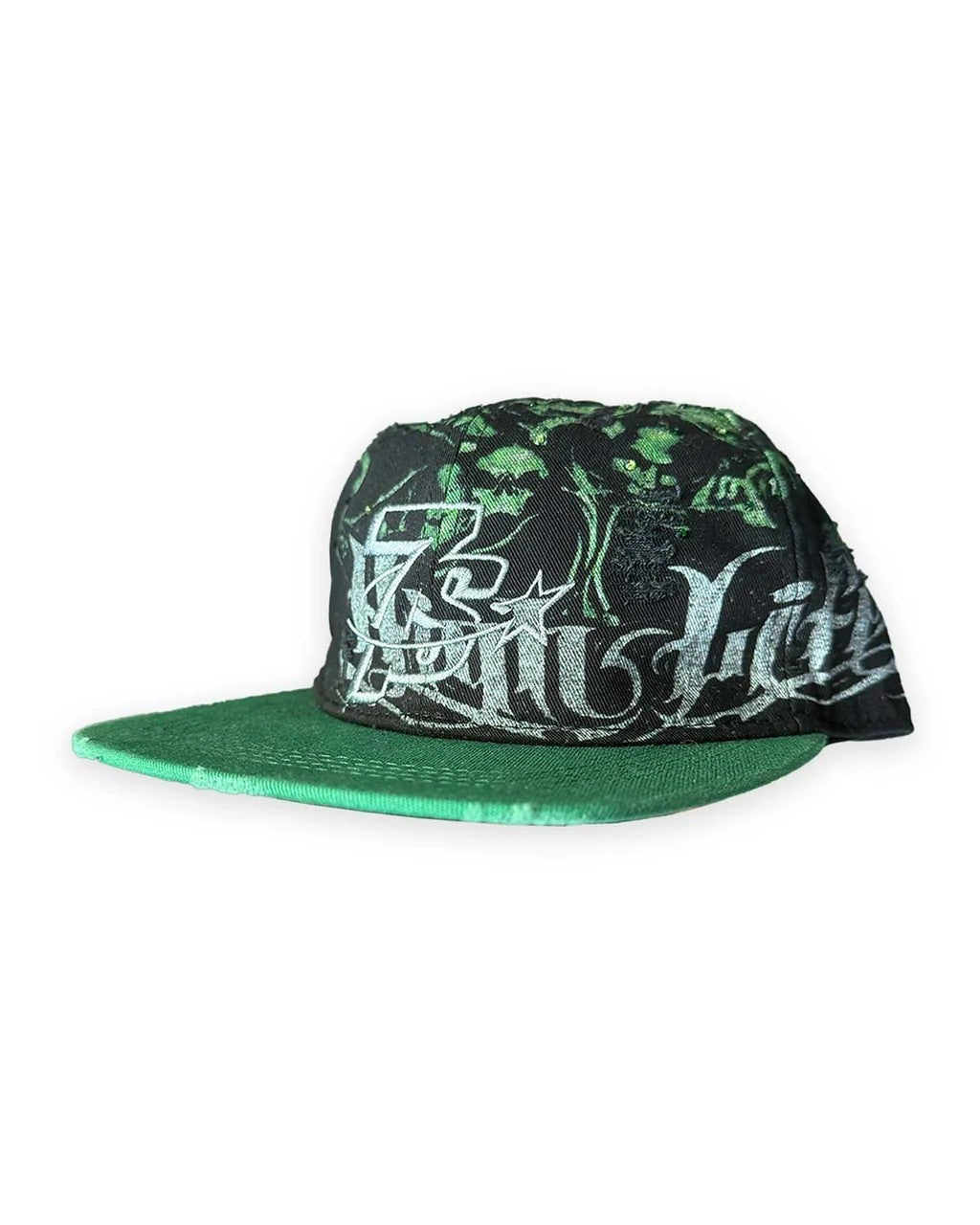 Triple Sevens Hat Stoner Rhinestone Black Green