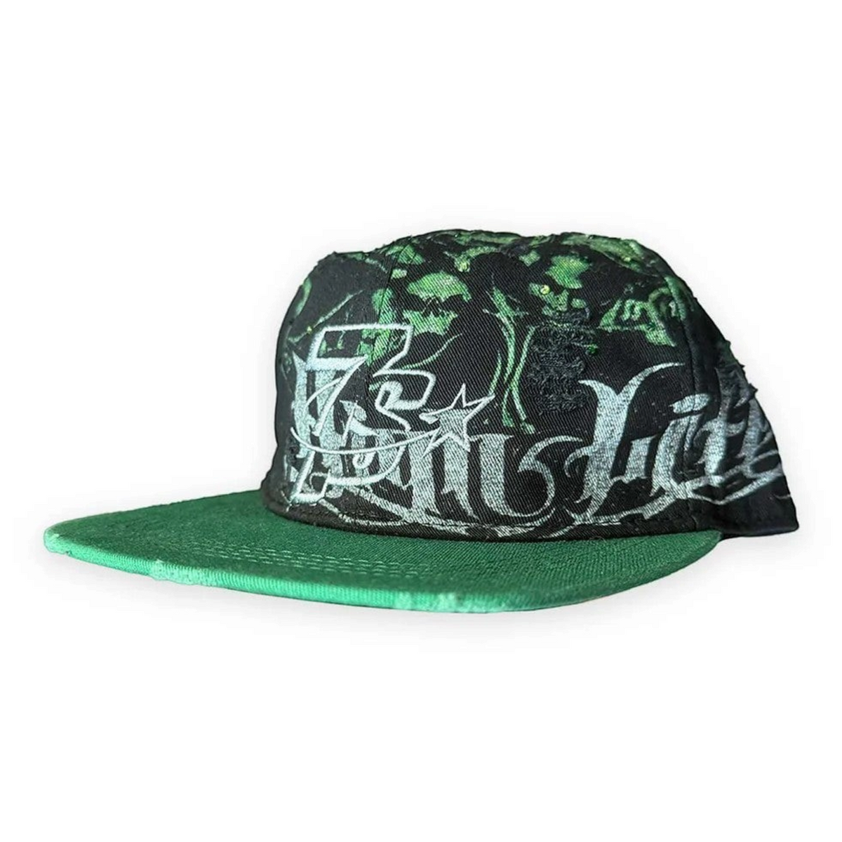 Triple Sevens Hat Stoner Rhinestone Black Green