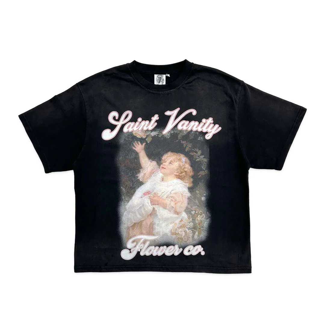 Saint Vanity Tee SV Flower Girl Black