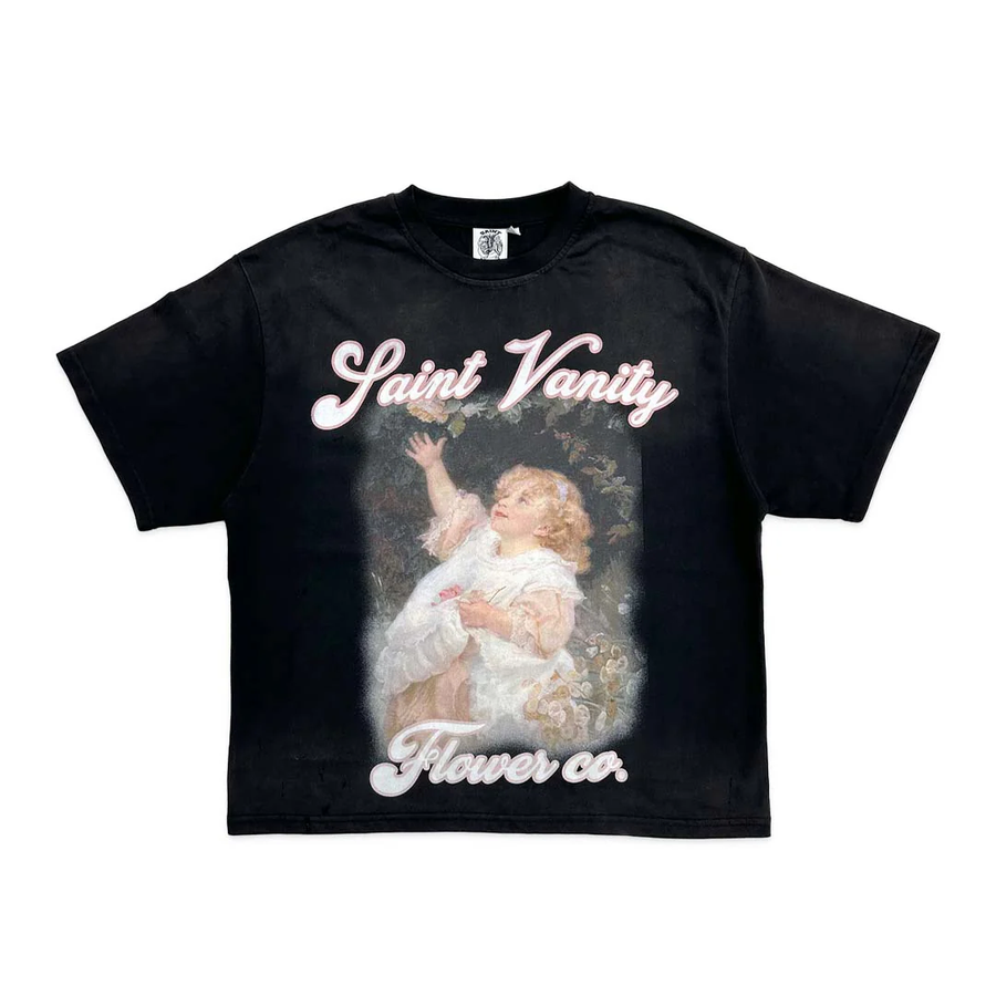 Saint Vanity Tee SV Flower Girl Black