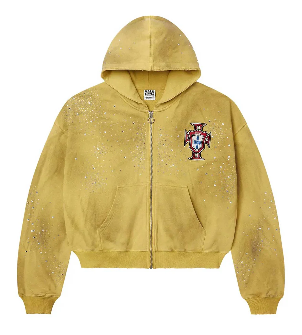 Vale Forever Hoodie Yellow Sun Clustered Zip Up