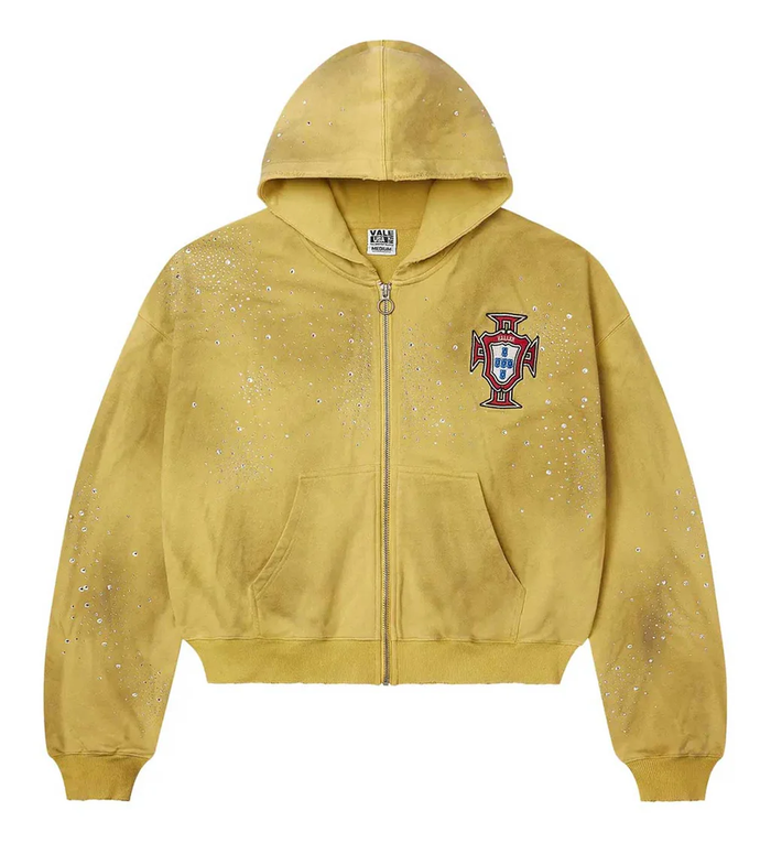Vale Forever Hoodie Yellow Sun Clustered Zip Up