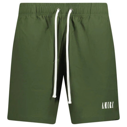Amiri Swim Shorts Core Logo Olive Green