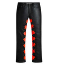 Lost Shdws Leather Pant Black Red