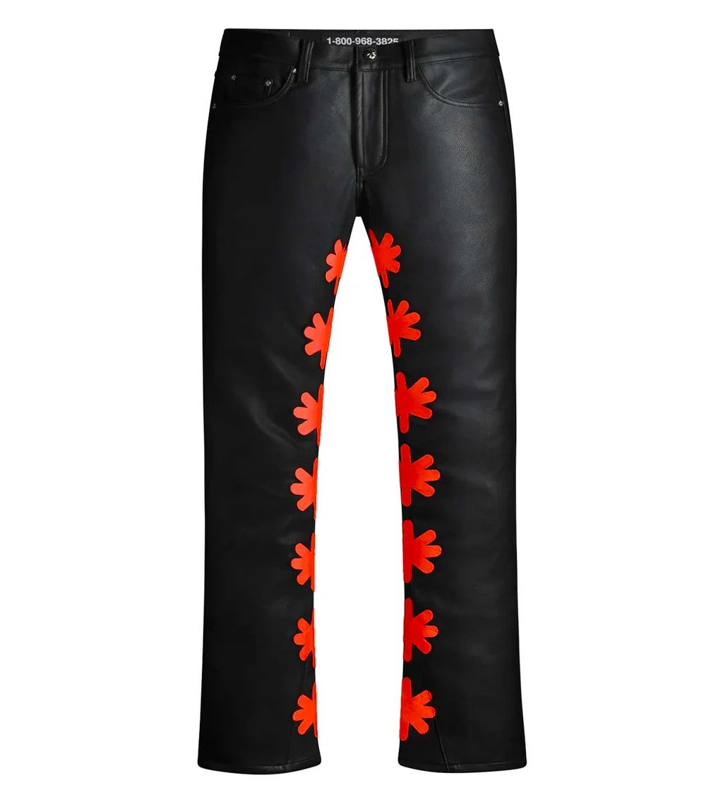 Lost Shdws Leather Pant Black Red