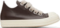 Rick Owens Low Mainline Jumbo Lace Sneakers Brown Milk