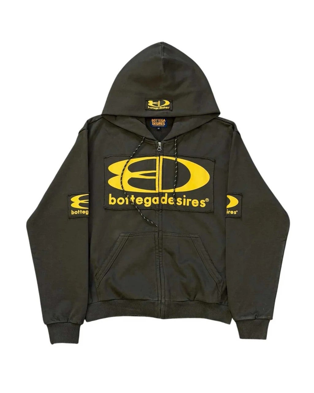Bottega Desires Hoodie Green Tech Zip Up