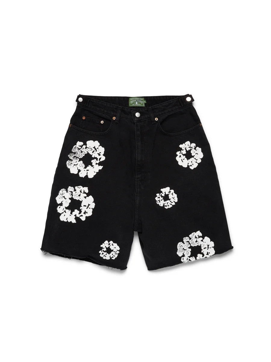 Denim Tears Black White Jean Shorts The Cotton Wreath Selvedge