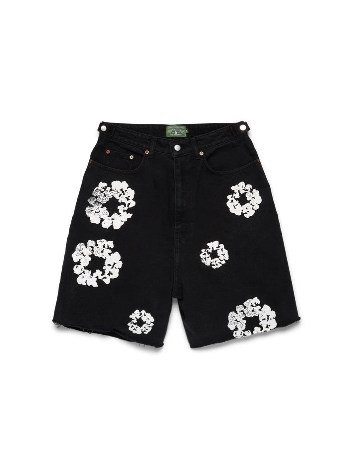 Denim Tears Black White Jean Shorts The Cotton Wreath Selvedge