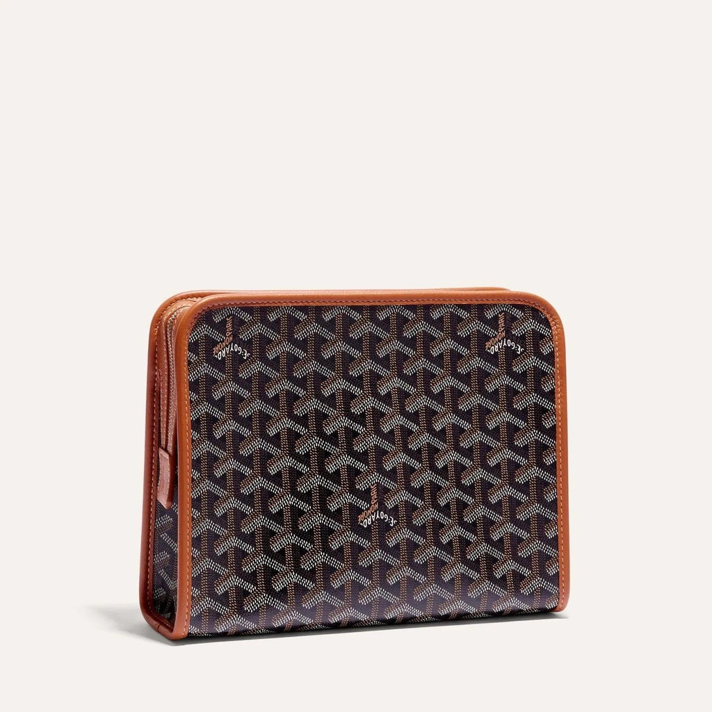 Goyard Jouvence MM Toiletry Bag Black & Tan Preowned