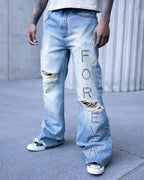 Forever Hungry Light Blue Forever Flared Jeans