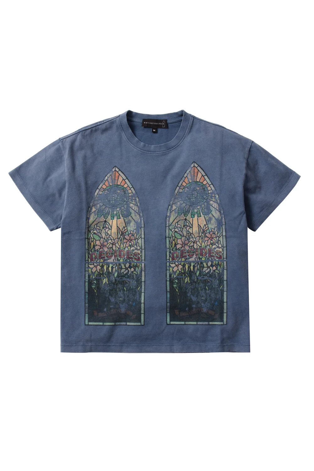 WHO DECIDES WAR Faded Jersey Tee Vintage Grey