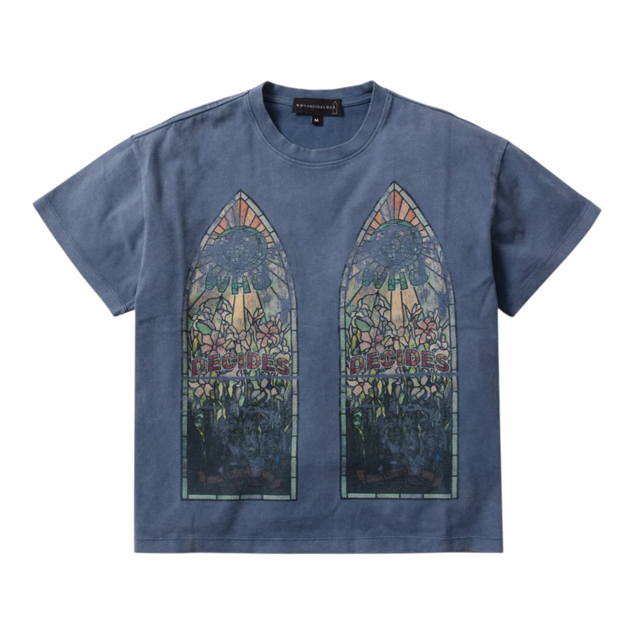 WHO DECIDES WAR Faded Jersey Tee Vintage Grey