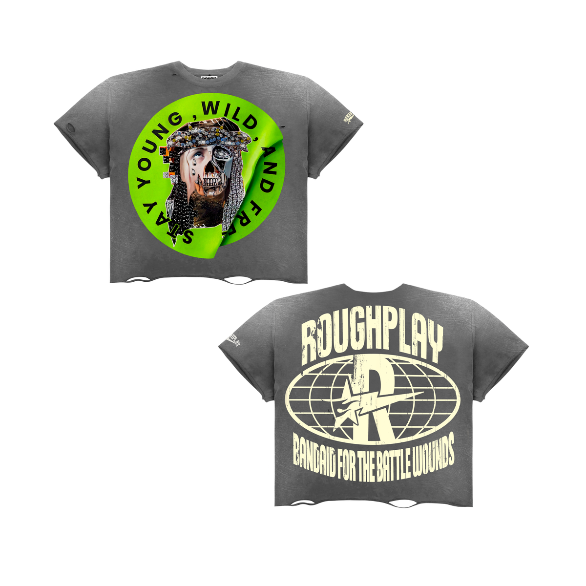 Roughplay Tee Jesus Piece Grey Green