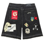 Godspeed Denim Shorts Patchwork Black
