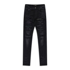 Amiri Jeans Black Rainbow Paisley Thrasher