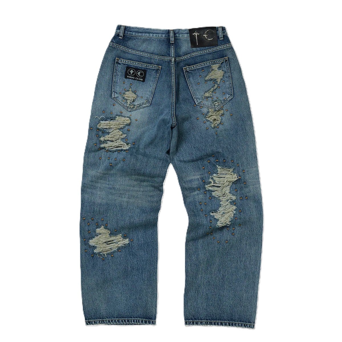 Thug Club Pants Vintage Double Knee Blue