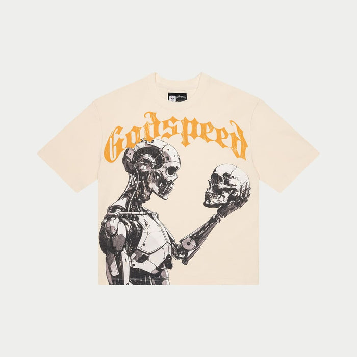 Godspeed Mankind vs AI 3 Tee Bone/Yellow