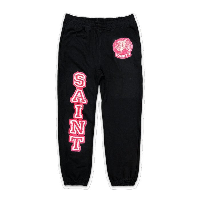 Saint Vanity Logo Sweatpants Black Red