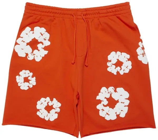 Denim Tears Orange The Cotton Wreath Shorts