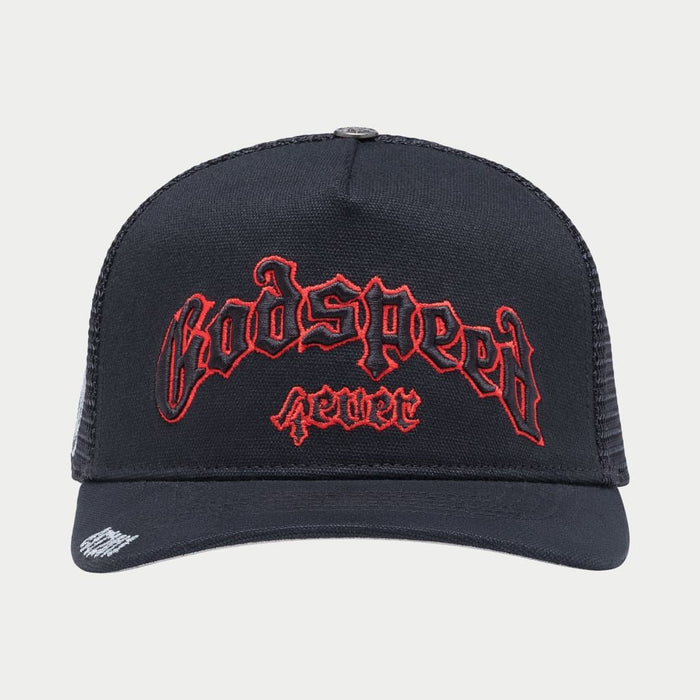Godspeed Black Red FOREVER TRUCKER HAT