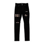 Amiri Jeans Black Red Tie Dye Core Logo
