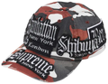 Supremes red camo hat 6 panel city patches