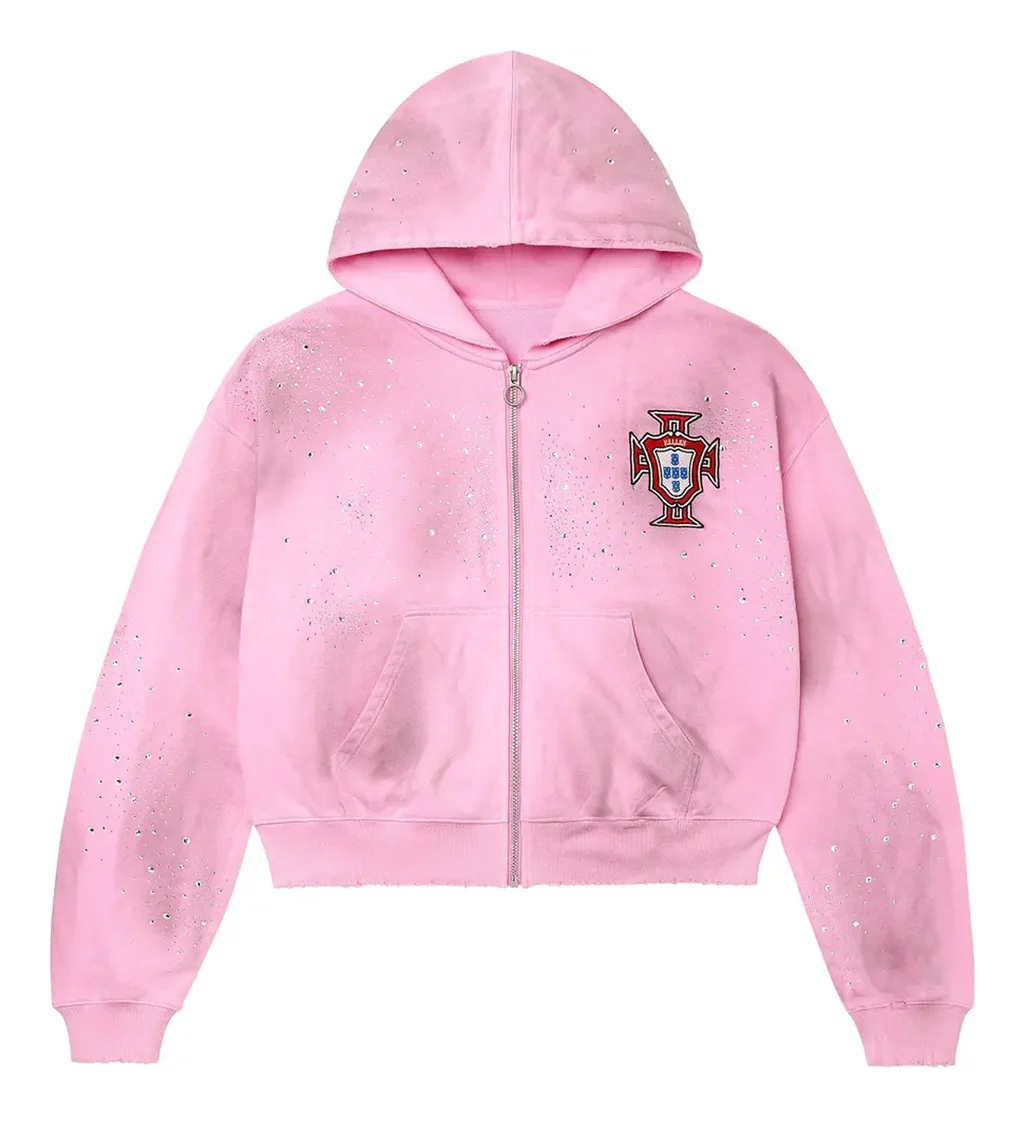 Vale Forever Hoodie Pink Venus Clustered Zip Up