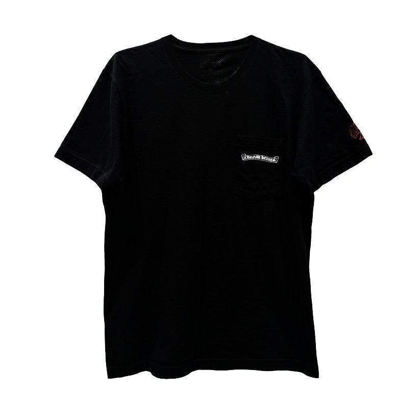 Chrome Hearts Tee NYC Exclusive Scroll Logo Black Red