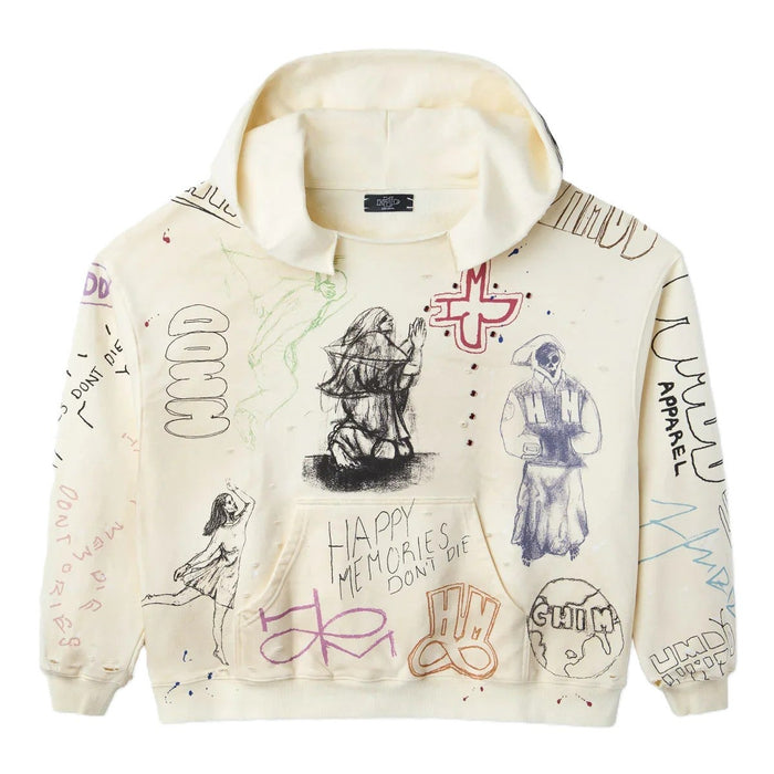 HMDD Hoodie Cream Sketch
