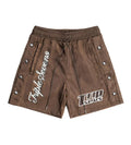 Triple Sevens Shorts Brown Nylon Button