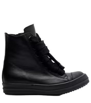 Rick Owens Mainline Jumbo Lace High Sneakers All Black