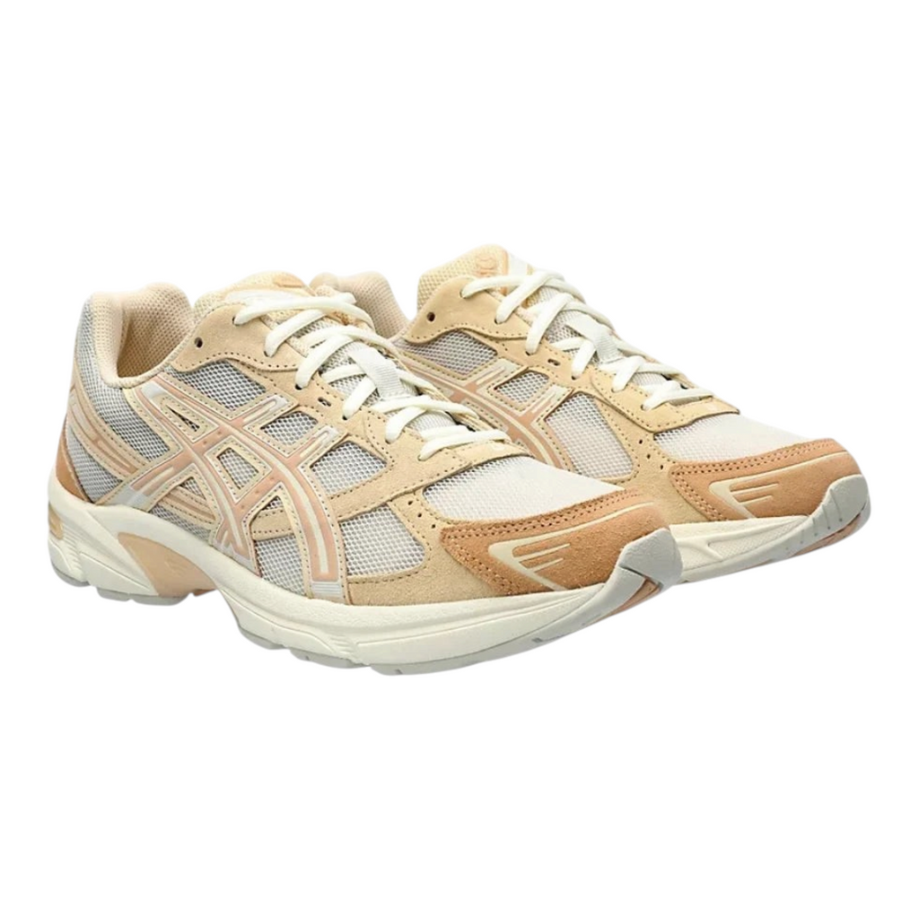 FLEX SHOP Asics Gel-1130 sneakers in honey beige mesh with tan overlays, cream laces, and GEL heel cushioning.