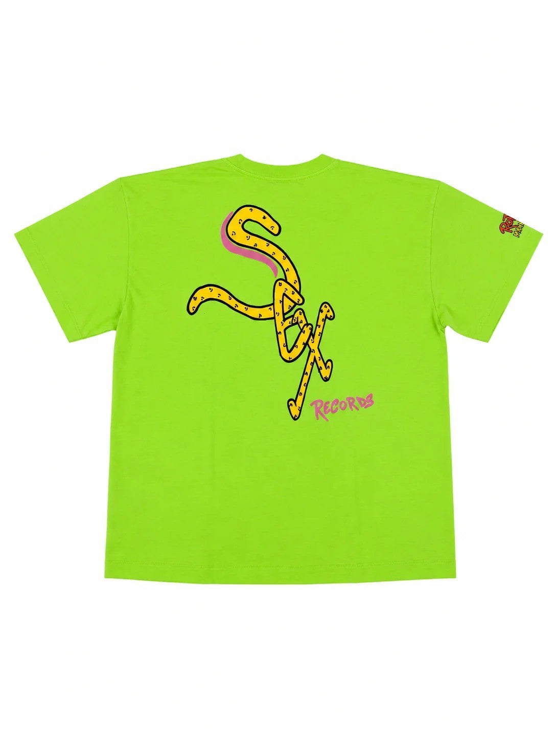 Anti Promo Sex Records Chaos Tee Neon Green
