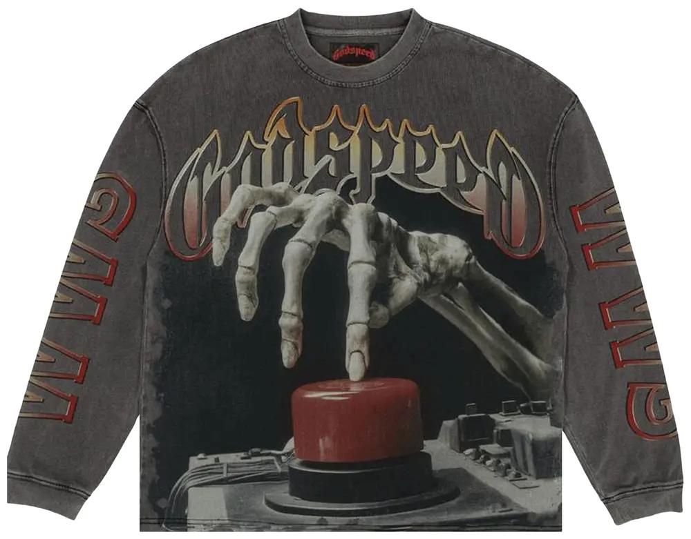 Godspeed Tee Long sleeve Code Red Grey