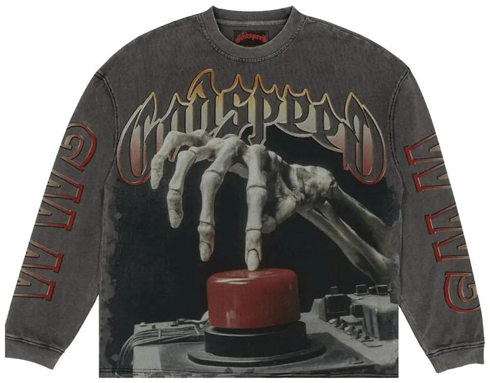 Godspeed Tee Long sleeve Code Red Grey
